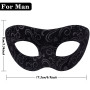 SIQUK 2 Pièces Couple Masque Vénitien Masque de Mascarade Vénitien Masque Mascarade Bal Masqué pour Femme Homme Les Yeux pour Ha
