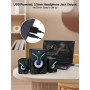 OROW Enceinte PC,2.1 Haut Parleur 11W Caisson de Basse, Enceintes Stéréo, Alimentation USB, Aux Jack 3.5 mm,Haut-Parleur pour PC