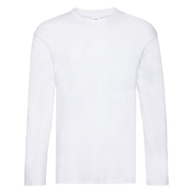Fruit of the Loom - T-Shirt Manches Longues Original - Homme (M) (Blanc)