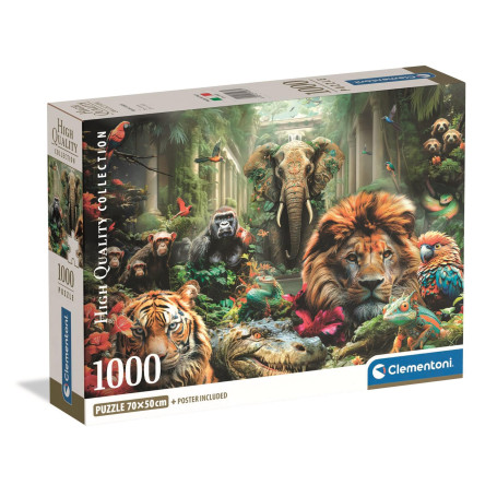 Clementoni - Puzzle pour Adultes 1000 Pièces, HQC Mystic Jungle - Compact Box, Fabriqué en Italie, 39987