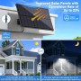 Giliwosy Lampe Solaire Extérieur avec Détecteur de Mouvement, Lumière Solaire Extérieur avec Télécommande 4 Modes 7000K 2000mAh 