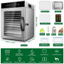 Kwasyo Déshydrateur Alimentaire 750W Inox avec 12 Plateaux, Déshydrateur Professionnel avec Minuterie Numérique, Contrôle Tempér