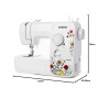 Brother JX17FE (Fantasy Edition) Machine à Coudre électrique pour Débutants, Portable, 17 Points différents, Couture automatique