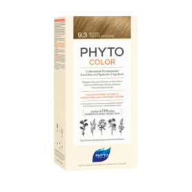 Kit de Coloration Permanente Phyto 9.3 Blond Très Clair Doré - Pigments Végétaux
