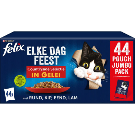 Felix Chaque Jour Fête - Assortiment de Repas pour Chats 44x85g