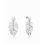 Boucles d'oreilles Viceroy Air en acier inoxydable en forme de feuille