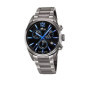 Montre Chronographe Analogique Lotus - Bracelet Gris et Cadran Noir