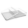 Lot de 2 boîtes alimentaires empilables Rotho Unica - 0,85 L, Transparent/Blanc