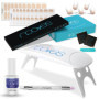 Kit Premium de Feuilles de Gel pour Ongles avec Lampe UV/LED