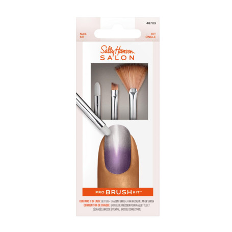 Kit de Manucure Argenté Sally Hansen - Lot de 3 Pinceaux