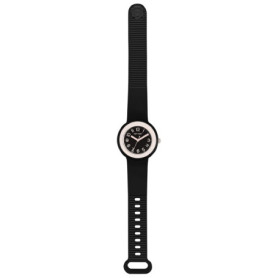 Montre Hip Hop Hero pour Femmes - Élégance Contemporaine en Silicone Noir