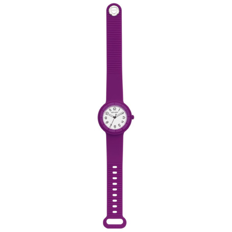 Montre Hip Hop Hero.Dot Femme - Élégance Contemporaine en Silicone Violet