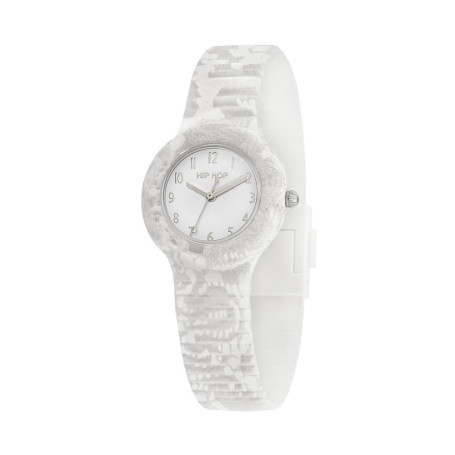 Montre Hip Hop Lace Femme - Élégance en Dentelle Blanche