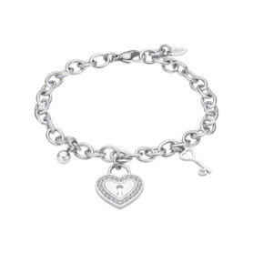 Bracelet Femme LOTUS Style Bliss en Acier Inoxydable Coeur