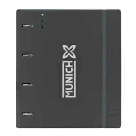 Classeur Safta Munich Topo 4 Anneaux 35 mm - Recharge A4 Noir