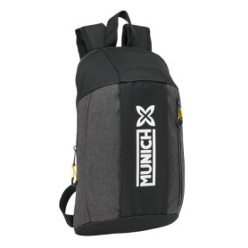 Sac à dos Safta Munich Topo Mini pour enfants - Confortable et résistant, Noir