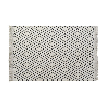 Tapis DKD Home Decor Noir et Blanc - Design Losanges 120x190 cm