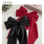 ZEVONDA Grande Pince à Cheveux - Arcs à Cheveux Grand Pinces à Cheveux Big Bow avec Long Satin Soyeux Barrettes à Cheveux pour F