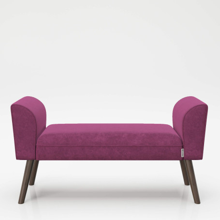 Banc en Velours Violet Tiffany avec Pieds en Bois Massif - Style Rétro 1 185,88 €