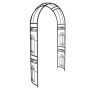 Arche de Jardin SCENDOR GARDEN en Métal Noir pour Plantes Grimpantes 192,44 €