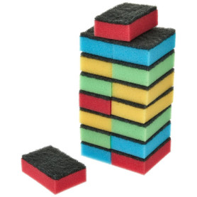 Lot de 16 éponges à vaisselle absorbantes et colorées - HomeSmith 16,03 €