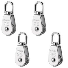 Set de 4 poulies M25 en acier inoxydable 304 pour levage