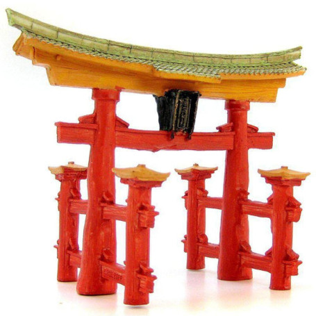 Décoration Aquarium Porte Torii Japonaise Multicolore