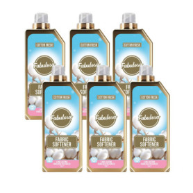 Fabulosa Assouplissant Parfumé Coton Frais - Lot de 6 pour 198 Lavages