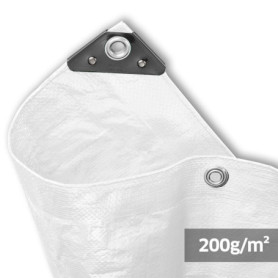 Bâche de Protection NOOR 4x6 m - 200g/m² - Imperméable et UV Stabilisée