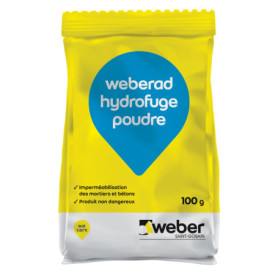 Hydrofuge en Poudre pour Mortiers et Bétons - 100g - Saint-Gobain Weber