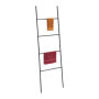 Échelle Porte-Serviettes Relaxdays en Acier Noir - 4 Barres Pratiques