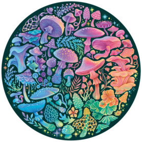 Ravensburger Puzzle Rond 500 Pièces - Champignons Colorés pour Adultes et Enfants