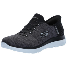 Baskets Skechers D'Lites Biggest Fan pour Femme - Confort Noir/Blanc