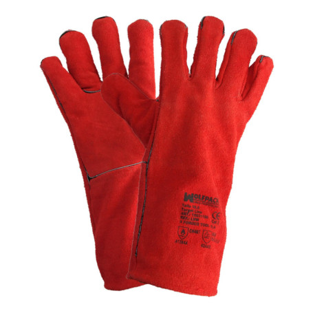 Gants de Soudure Épais WOLFPACK Taille L Rouge - Protection Maximale