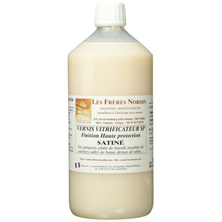 Vernis Vitrificateur Satiné Les Frères Nordin - Protection Durable pour Meubles et Parquets