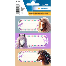 Étiquettes Autocollantes Cheval pour Livres et Fournitures Scolaires