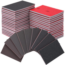 Ensemble de 18 Éponges de Ponçage Réutilisables - Grains de 180 à 3000