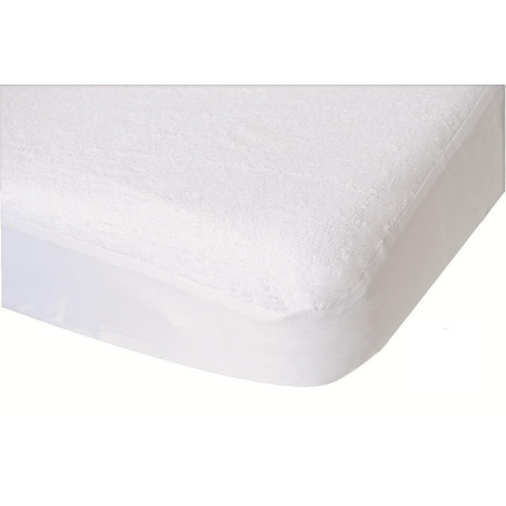 Protège-Matelas Domiva en Viscose Respirante - 40x90 cm Cajou et Blanc