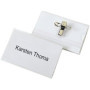 Lot de 25 Badges Porte-Nom Veloflex 60 x 90 mm avec Pince et Épingle