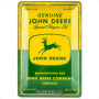 Plaque Murale Vintage John Deere en Métal - Décoration Rétro 20x30 cm