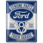 Plaque Rétro Ford V8 Truck Garage en Métal - Décoration Vintage 30x40 cm