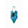 Maillot de Bain Femme Desigual Bleu à Encolure Dos Nu