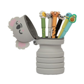Set de 6 stylos effaçables Bo-Bo avec trousse koala - Mr. Wonderful