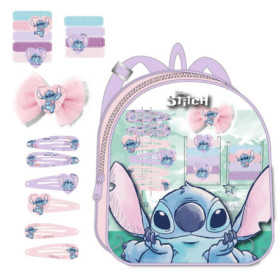 Set de beauté Stitch avec sac à dos et accessoires colorés pour enfants