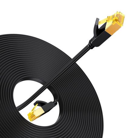 UGREEN Câble Ethernet Cat 7 Plat 10Gbps 10M - Haute Vitesse et Fiabilité