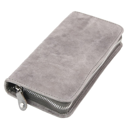 Étui en cuir ALASSIO pour 3 stylos - Élégant et pratique, gris