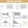 Voile d'Ombrage Rectangulaire 2x3m AXT SHADE - Protection UV Sable