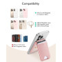 Coque ESR Aura Porte Carte MagSafe en Cuir Végan - Rose pour iPhone et Google Pixel