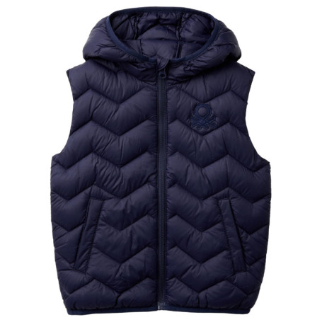Gilet Rembourré en Nylon avec Capuche pour Garçon - United Colors of Benetton