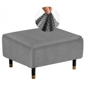 Housse de Pouf Carré Litinliv - Protection Élastique et Respirante pour Salon et Chambre